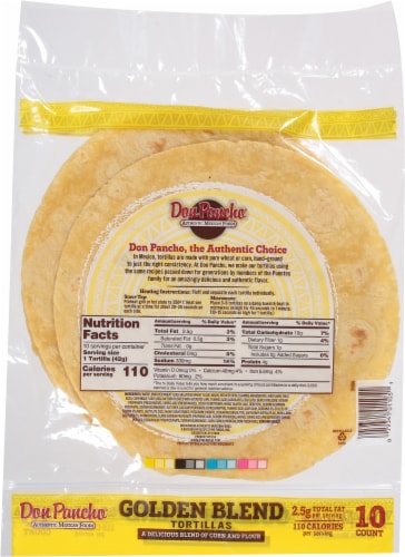 Don Pancho Gold Blend Tortillas Perspective: back