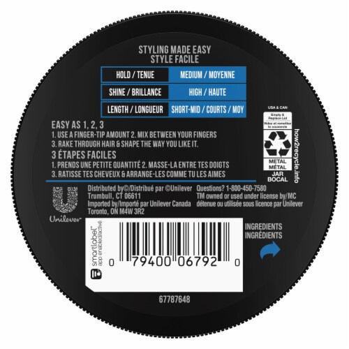 AXE Men Smooth Look Shine Hair Pomade Perspective: back