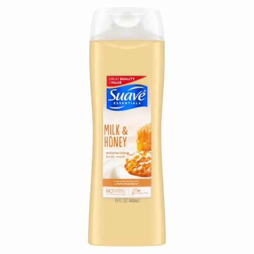 Suave Essentials Milk and Honey Body Wash Perspective: back