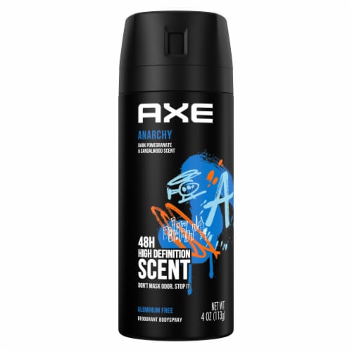 Axe Anarchy Men's Deodorant Spray Dark Pomegranate & Sandalwood Aluminium-Free Perspective: back