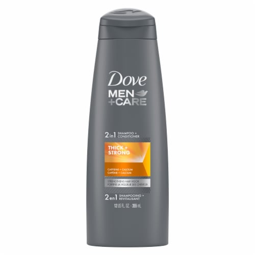 Dove Men+Care Fortifying Thick and Strong with Caffeine 2 in 1 Shampoo and Conditioner Perspective: back