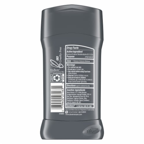 Dove Men+Care Cool Silver Antiperspirant Deodorant Perspective: back