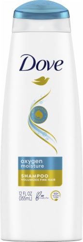 Dove Shampoo, Oxygen Moisture Volumizes Fine Hair with Bio-Nourish Complex Perspective: back