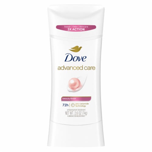 Dove Advanced Care Women's Antiperspirant Deodorant Stick Beauty Finish Perspective: back