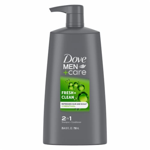 Dove Men+Care 2-in-1 Shampoo and Conditioner Nourishes and Invigorates Fresh and Clean Perspective: back