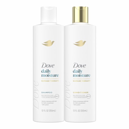 Dove Daily Moisture Damage Therapy Shampoo & Conditioner Perspective: back