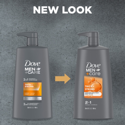 Dove Men+Care Thick + Strong 2-in-1 Shampoo + Conditioner Perspective: back