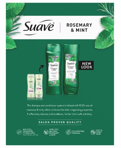 Suave® Professionals Paraben-Free Rosemary & Mint Shampoo & Conditioner Pack Perspective: back