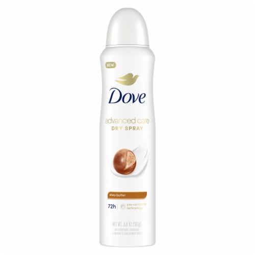 Dove Advanced Care Women's Antiperspirant Deodorant Dry Spray Shea Butter Perspective: back