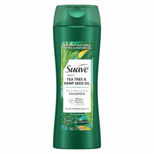 Suave Tea Tree Hemp Seed Oil Clarifying Shampoo Perspective: back