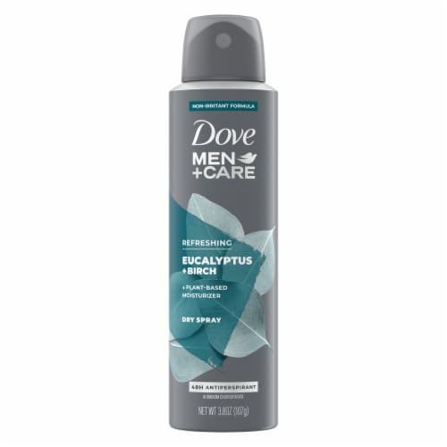 Dove Men+Care Men's Antiperspirant Deodorant Spray Eucalyptus & Birch Aluminium-Free Perspective: back