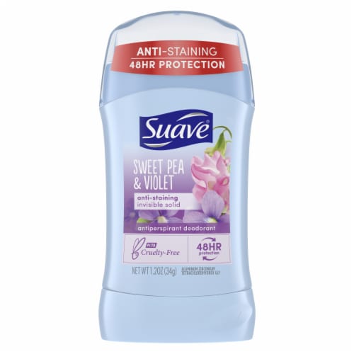 Suave Deodorant Sweet Pea Violet Antiperspirant Deodorant Stick Perspective: back