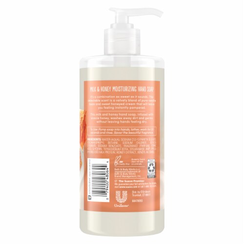 Suave Milk and Honey Hand Soap Perspective: back