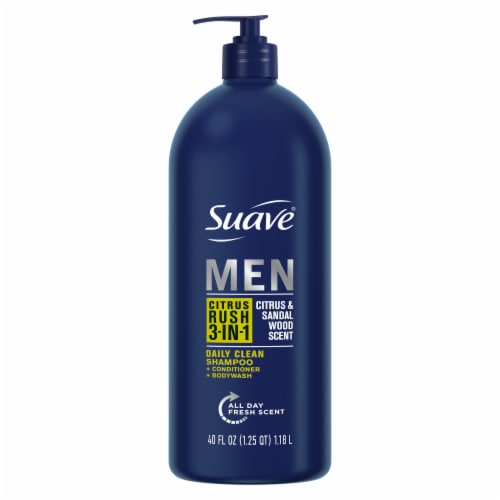 Suave Men Citrus Rush 3 in 1 Shampoo Conditioner Bodywash Perspective: back