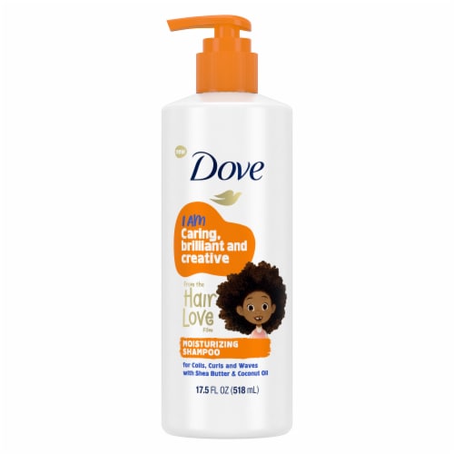 Dove Kids Care Shampoo for Coils, Curls and Waves, Coconut Oil and Shea Butter Perspective: back