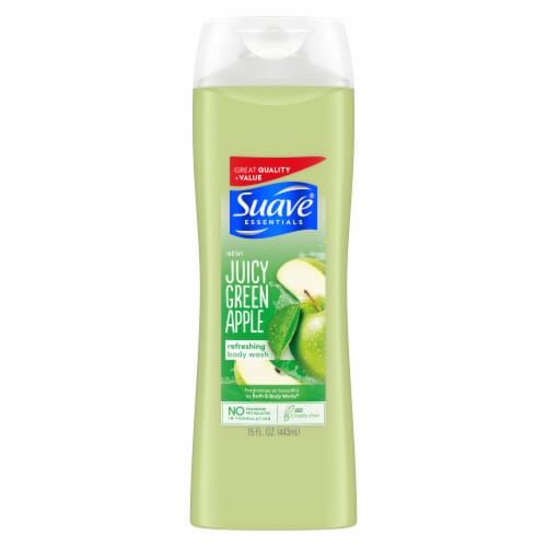 Suave Essentials Juicy Green Apple Body Wash Perspective: back