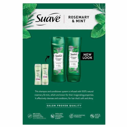 Suave® Rosemary & Mint Invigorating Shampoo & Conditioner Perspective: back