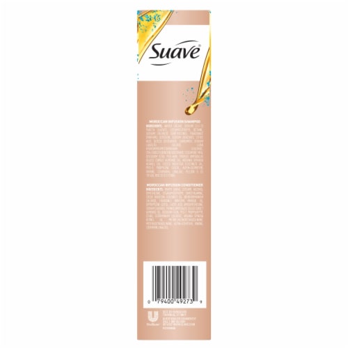 Suave® Moroccan Oil Infusion Shine Shampoo & Conditioner Perspective: back