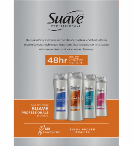 Suave® Ultra Sleek & Smooth Frizz Control Shampoo & Conditioner Perspective: back