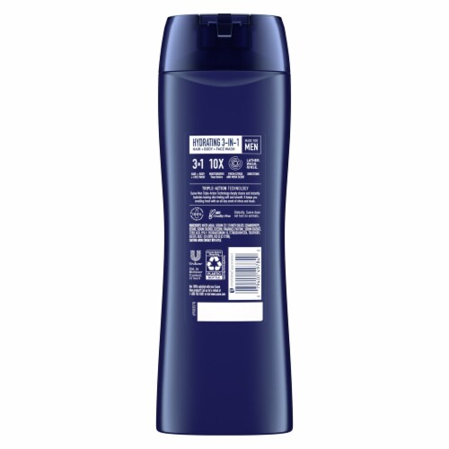 Suave Men Hydrating 3-In-1 Hair + Body + Face Wash Perspective: back