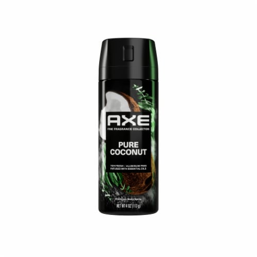 Axe Fine Fragrance Collection Men's Premium Deodorant Body Spray Pure Coconut Aluminum-Free Perspective: back