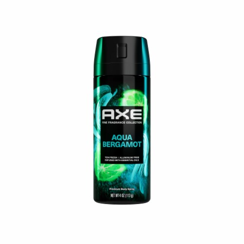 Axe Fine Fragrance Collection Men's Premium Deodorant Body Spray Aqua Bergamot Aluminum-Free Perspective: back