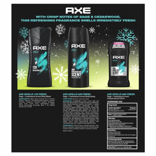 AXE Apollo Holiday Gift Pack Perspective: back