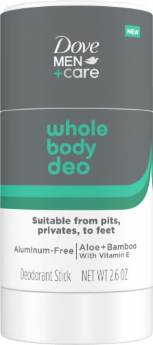 Dove Men+Care Whole Body Deodorant Aluminum-free Stick Aloe + Bamboo Perspective: back