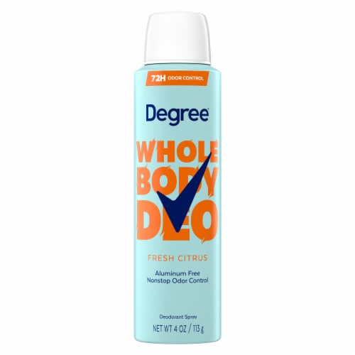 Degree Whole Body Deodorant Spray For Women Fresh Citrus Perspective: back