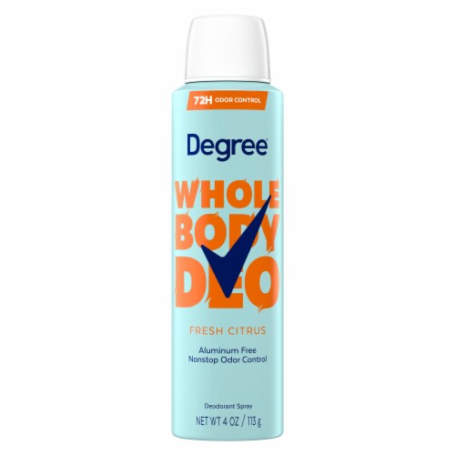Degree Whole Body Deodorant Spray For Women Fresh Citrus Perspective: back