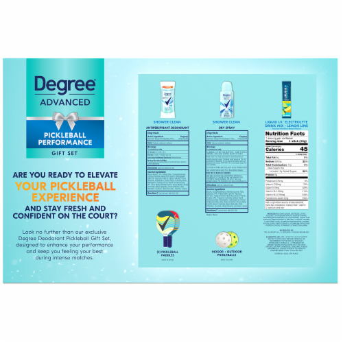 Degree® Advanced Active Essentials Mixed Shower Clean Pickleball Gift Set Perspective: back