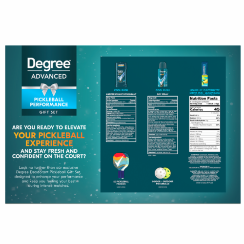 Degree® Advanced Active Essentials Cool Rush Pickleball Gift Set Perspective: back
