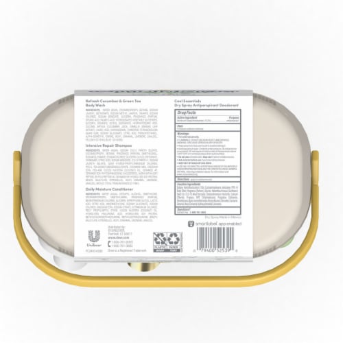 Dove Skin Care Back to School Shower Caddy 4 Count Perspective: back