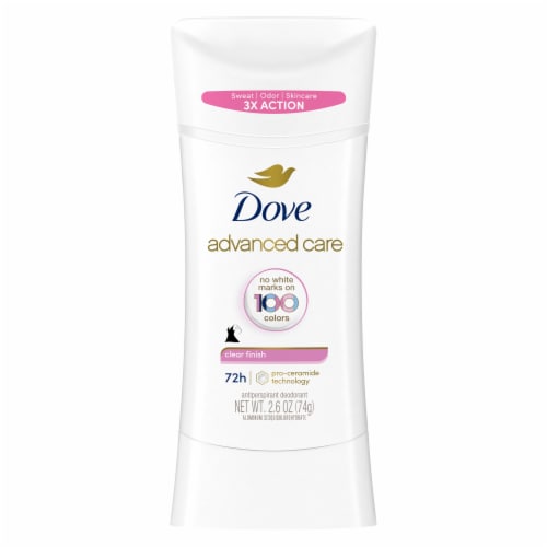 Dove Advanced Care Clear Finish Antiperspirant Deodorant Stick Perspective: back