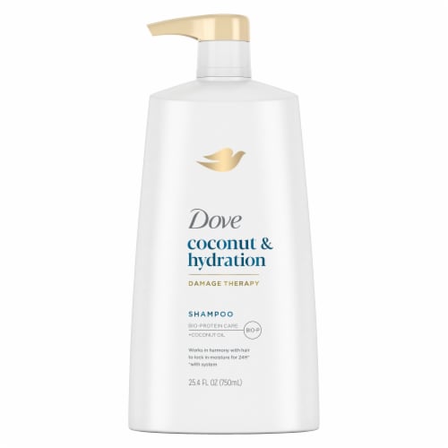 Dove Shampoo for Dry Hair Shampoo with Oil Blend of Coconut, Jojoba & Sweet Almond Perspective: back