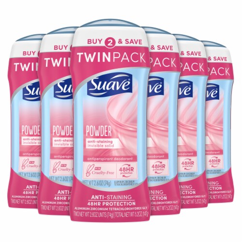 Suave Deodorant Powder Antiperspirant & Deodorant Stick Perspective: back