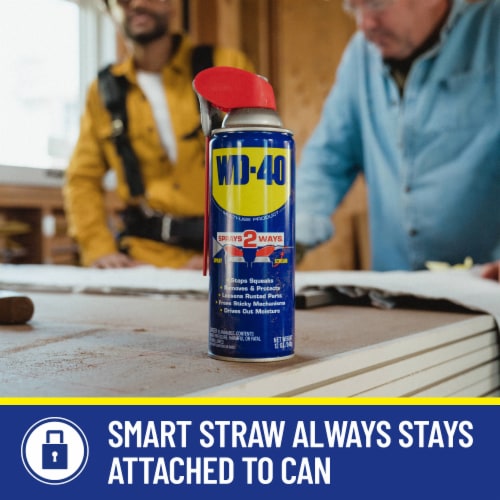 WD-40® Multi-Use Product with SMART STRAW® SPRAYS 2 WAYS® Perspective: back