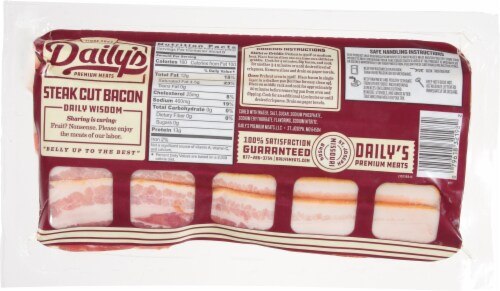 Daily's® Applewood Smoked Steak Cut Bacon Perspective: back