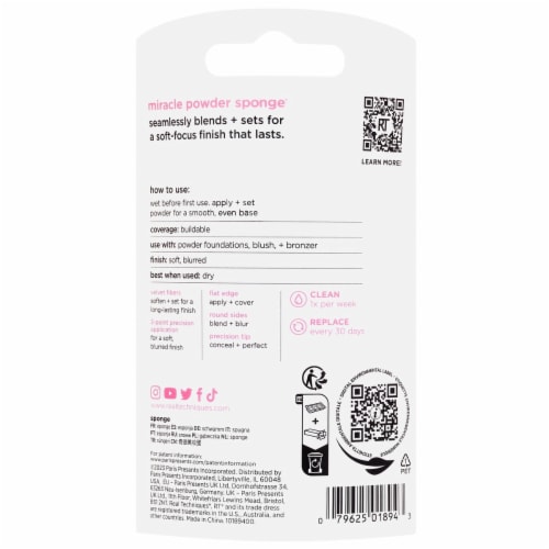 Real Techniques® Miracle Powder Sponge Perspective: back