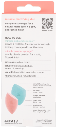 Real Techniques® Miracle Mattifying Duo Sponges Perspective: back
