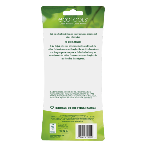 Ecotools® Jade Roller Guasha Duo Perspective: back