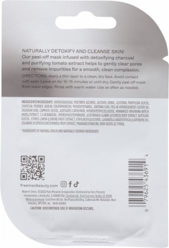 Freeman® Natural Skincare Tomato + Char Clearing Peel-Off Mask Perspective: back