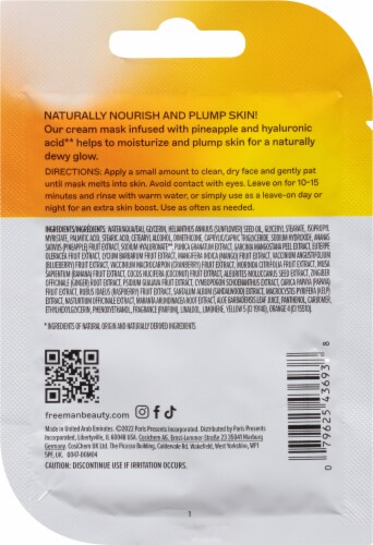 Freeman® Natural Skincare Nourishing PIneapple Cream Mask Perspective: back