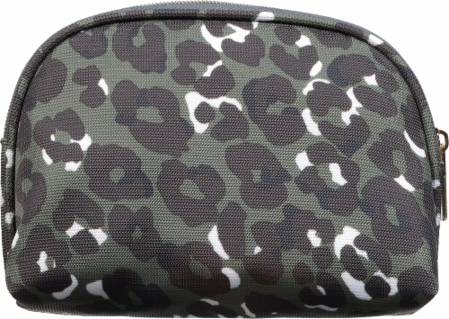 Scunci Leopard Small Clutch - Green Perspective: back