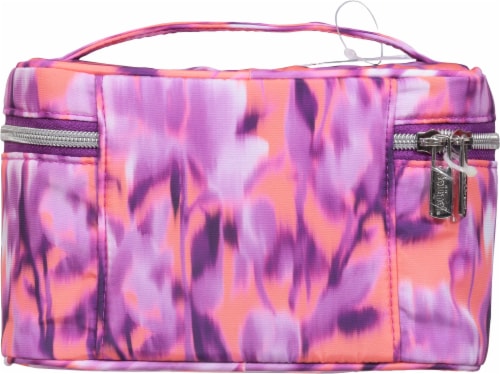 Scunci Floral Cosmetic Bag - Coral Perspective: back