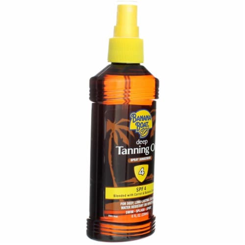 Banana Boat Dark Tanning Spray Oil SPF 4 Infused With Carrot + Banana Extracts + Coconut Oil Perspective: back