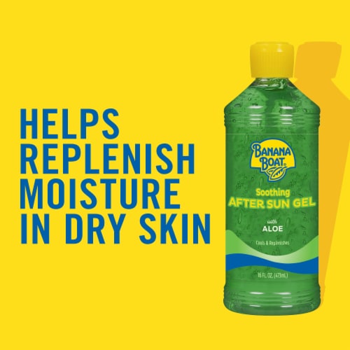 Banana Boat Soothing After Sun Gel With Aloe Vera Cools Skin + Replenishes Moisture Perspective: back