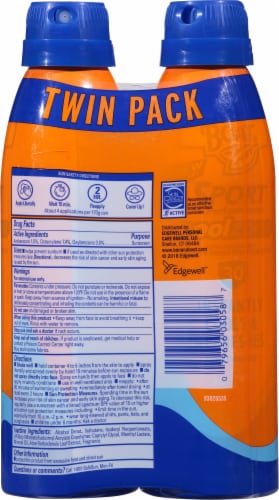 Banana Boat Sport Performance Cool Zone Clear Sunscreen Spray SPF 30 Perspective: back
