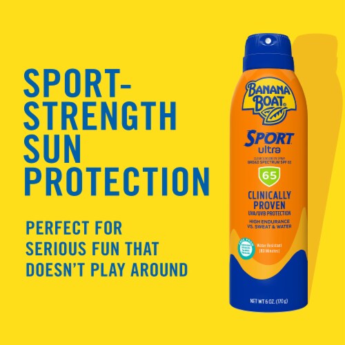 Banana Boat Sport Ultra Sunscreen Spray SPF 60 Broad Spectrum Superior Endurance Vs Sweat + Water Perspective: back