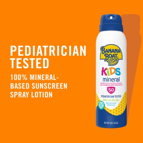 Banana Boat Kids 100% Mineral SPF 50 Sunscreen Spray Perspective: back